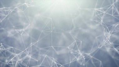 Soyut yanıp sönen üçgenler pleksus ağ teknolojisi bilim döngü arka plan