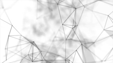 Soyut yanıp sönen üçgenler pleksus ağ teknolojisi bilim döngü arka plan