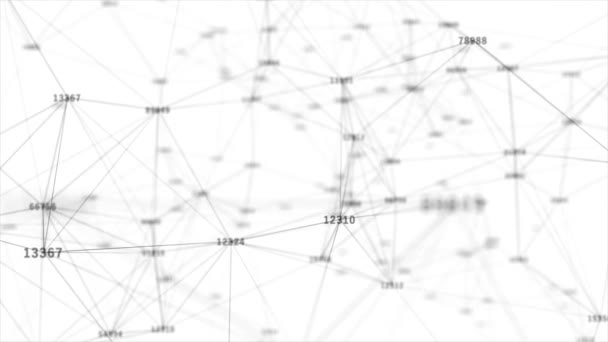 抽象的三角形丛神经网络技术科学回路背景 — 图库视频影像