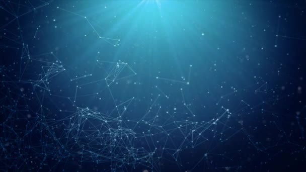 Plexus soyut ağ başlıkları teknoloji bilim döngüsü arkaplanı — Stok video