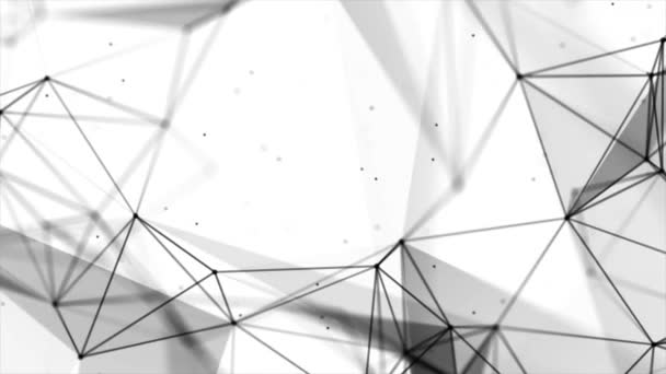 Plexus abstrakt nätverk titlar teknik vetenskap Loop bakgrund — Stockvideo