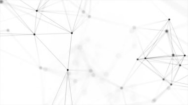 Soyut Mavi geometrik pleksus çizgiler ve noktalar arka plan döngü