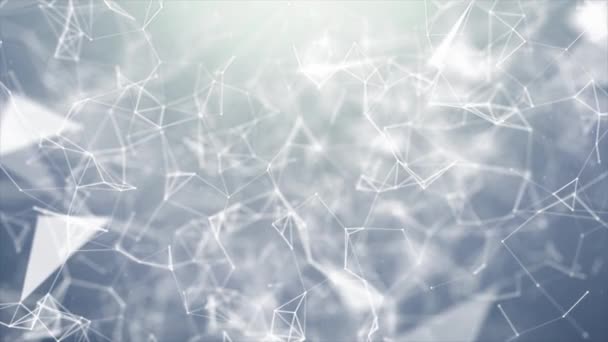 Plexus abstrakte Netzwerktechnologie Wissenschaft Hintergrund Schleife Hintergrund — Stockvideo