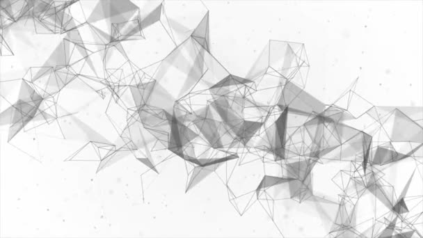 Plexus abstrakt teknik och Engineering med organiska loop bakgrund — Stockvideo