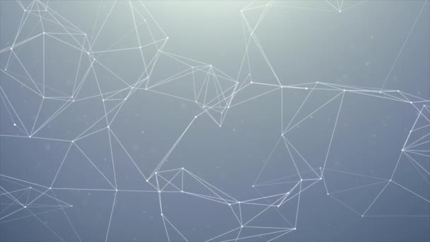 Plexus abstrakter Hintergrund mit origineller organischer Bewegungsschleifenanimierung — Stockvideo