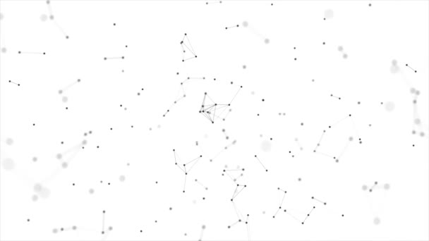抽象的なランダム神経叢デジタル神経叢トンネル漏斗ループ モーション背景 — ストック動画