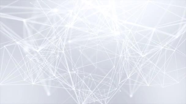 Schöner Plexus. futuristische Technologie abstrakte Zusammensetzung Schleife Hintergrund. — Stockvideo