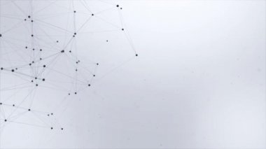 Pleksus soyut ağ beyaz teknoloji bilim Loop hareketli arka plan