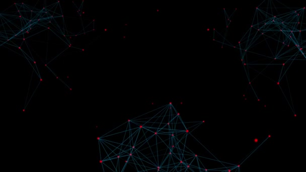 Абстрактная сеть Plexus White Technology Science Loop Motion Background — стоковое видео