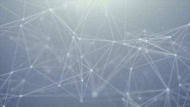 Düşük poli futuristik geometrik pleksus hatları, üçgenler döngü hareket hareketli
