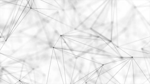 Geometrische abstrakte Komposition Punkte, Linien, Dreiecke, Schleifenhintergrund — Stockvideo
