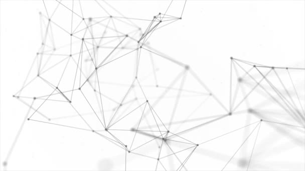 Fondo de movimiento de bucle de embudo de redes de datos de plexo binario digital abstracto — Vídeo de stock