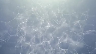 Soyut yanıp sönen üçgenler pleksus ağ teknolojisi bilim döngü arka plan