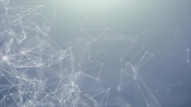 Ослепляющие треугольники плексуса Сетевые технологии — стоковое видео