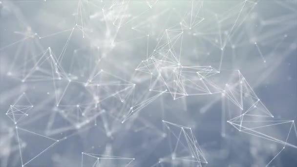 Bewegende abstracte geometrische Plexus Fantasy technologie lus achtergrond — Stockvideo