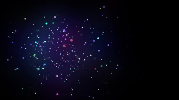 25. Feuerwerk Teilchen Knallkörper Explosion Hintergrund — Stockvideo