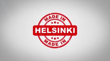 Helsinki'de yapılan metin ahşap damga animasyon damgalama imzaladı.