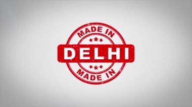 Delhi'de yapılan metin ahşap damga animasyon damgalama imzaladı.