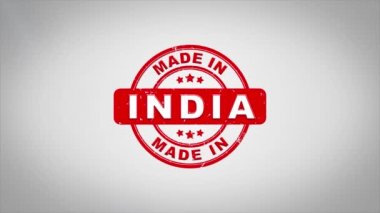 Hindistan'da yapılan metin ahşap damga animasyon damgalama imzaladı.