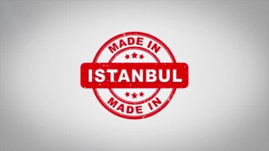 Istanbul'da yapılan metin ahşap damga animasyon damgalama imzaladı.