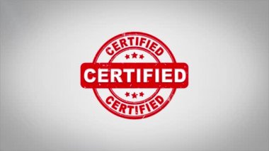 Onaylı İmzalı Mühürlü Metin Mühür Mühür Animasyonu.