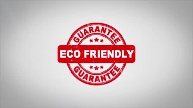 Eco dostu damgalama metin ahşap damga animasyon imzaladı.