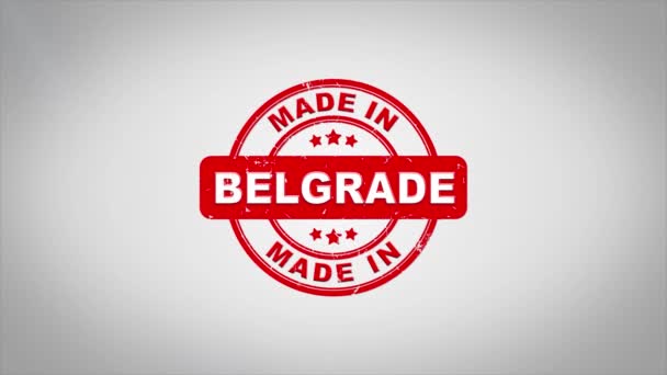 Belgrad'da yapılan metin ahşap damga animasyon damgalama imzaladı.