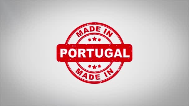 Portekiz'de yapılan metin ahşap damga animasyon damgalama imzaladı.