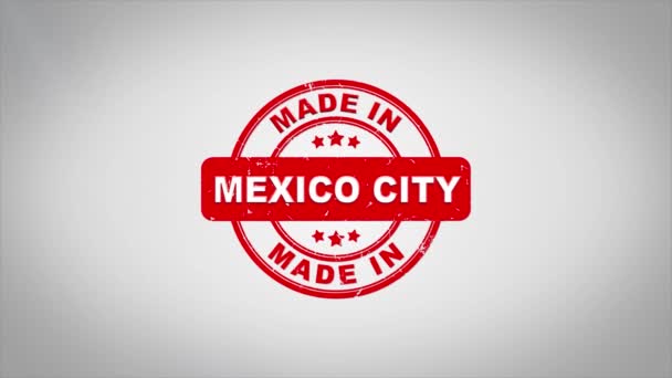 Mexico City'de yapılan metin ahşap damga animasyon damgalama imzaladı.