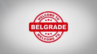 Hoşgeldiniz Belgrad damgalama metin ahşap damga animasyon imzaladı.