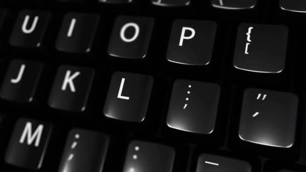 07. movimento entrar botão no teclado do computador com texto e ícone rotulado . — Vídeo de Stock