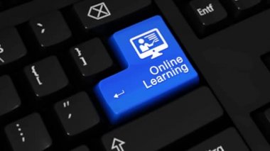 56. online öğrenme rotasyon hareket üstünde bilgisayar klavye düğme.