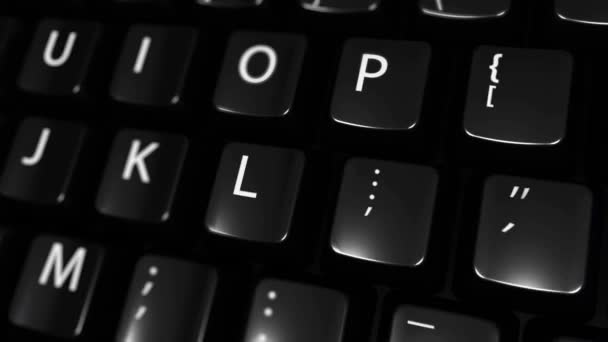 58. online mağaza bilgisayar klavye düğme üzerinde hareket hareketli. — Stok video