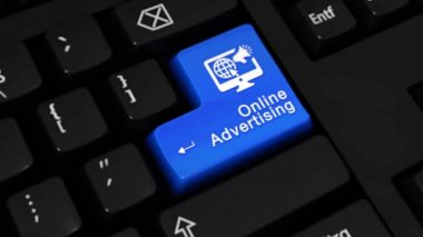 131. online reklam rotasyon hareket üstünde bilgisayar klavye düğme.