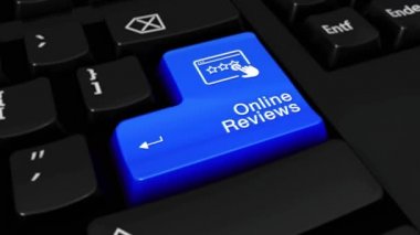 258. online incelemeler yuvarlak bilgisayar klavye düğme üzerinde hareket.
