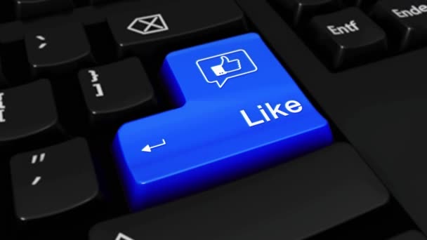 261. Ligesom Facebook Round Motion på Computer tastatur knap . – Stock-video