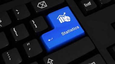 287. istatistik rotasyon hareket üzerinde mavi girin düğmesini üzerinde Modern bilgisayar klavye ile metin ve simge Labeled. Animasyon basarak seçili odak anahtarıdır. İş yönetimi kavramı