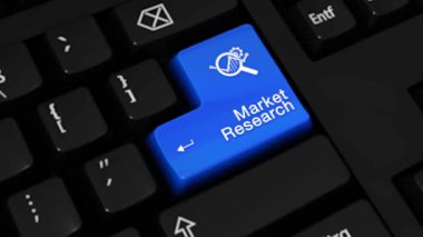 312. Pazar araştırması rotasyon hareket üstünde bilgisayar klavye düğme.