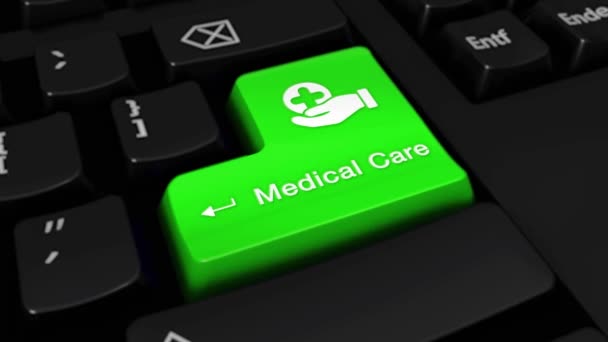 27. lékařskou péči kolem pohybu na tlačítko klávesnice počítače. — Stock video