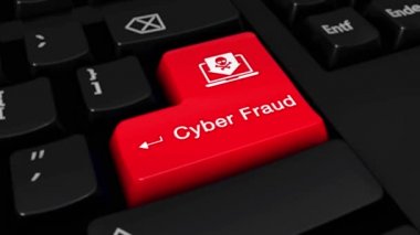 51. siber dolandırıcılık yuvarlak bilgisayar klavye düğme üzerinde hareket.