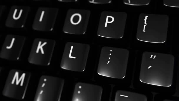 55. siber suç hareket hareketli bilgisayar klavye düğmesini. — Stok video