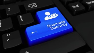 538. iş güvenliği yuvarlak bilgisayar klavye düğme üzerinde hareket.