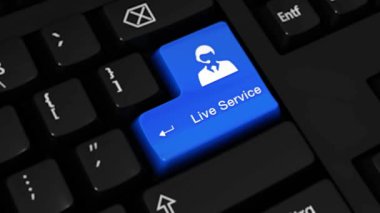 360. live Service rotasyon hareket üstünde bilgisayar klavye düğme.