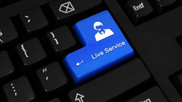 360. Live-Service-Rotationsbewegung auf der Computer-Tastatur. — Stockvideo