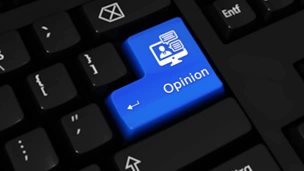 390. Opinion Mouvement de rotation sur le bouton clavier de l'ordinateur . — Video