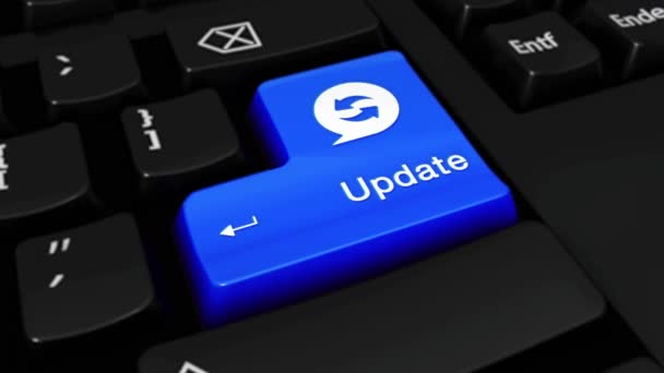 517. Actualización de movimiento redondo en el botón del teclado del ordenador . — Vídeos de Stock