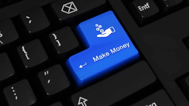 402. Make Money Rotation Motion On Computer Keyboard Button. — Stock Video