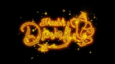 Parlayan ile mutlu Diwali dipawali festival metin glitter altın particles.4