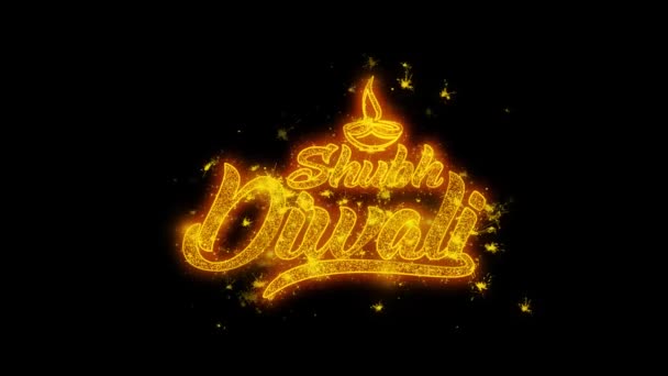 Happy Diwali dipawali festival texte avec des paillettes brillantes Golden particles.8 