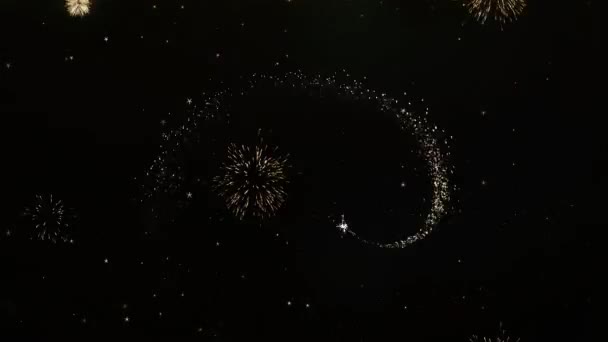 Feliz Diwali Dipawali Texto Saludo Deseos Con Brillo Dorado Chispas — Vídeo de stock